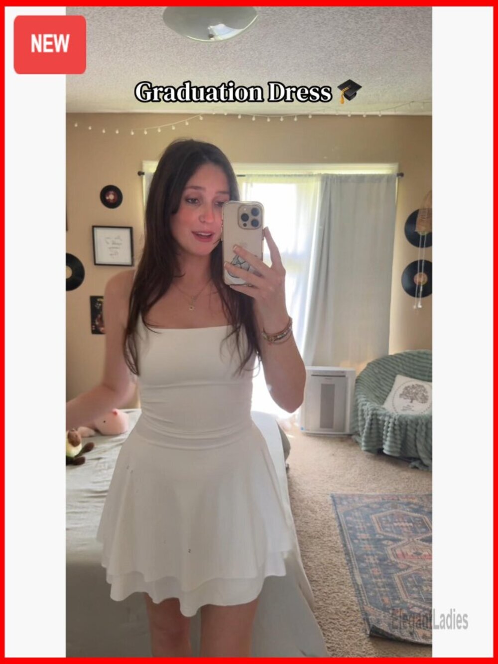 Sleeveless Mini Dress Ruched Waist Ruffle Hem Party Club Cocktail - Picture 7 of 7